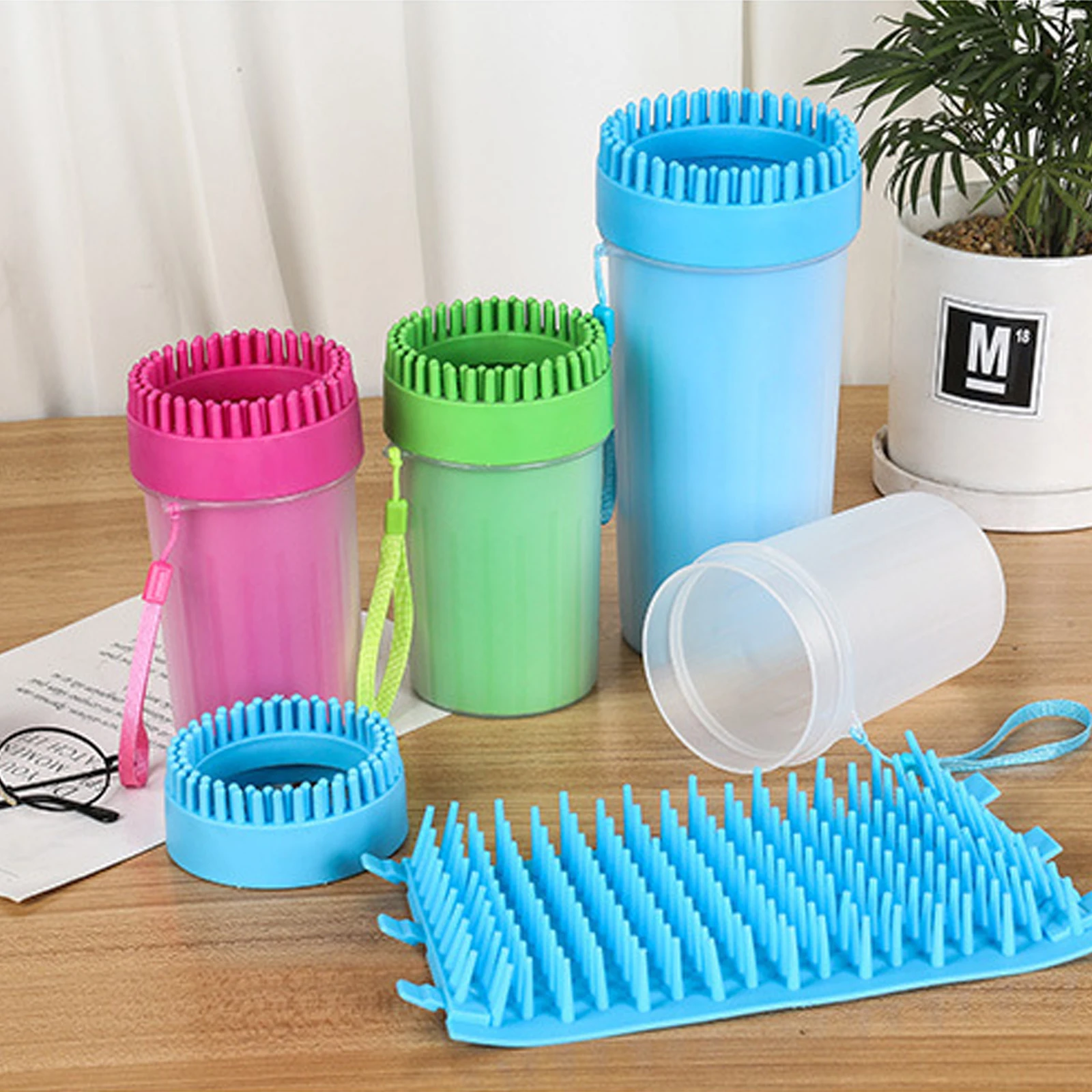 Dog Foot Cleaning Cup Bucket Silicone Soft Portable Puppy Wash Paw