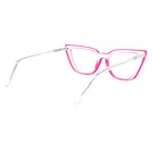 Trendy Lovely High Quality Ladies Eyewear Trendy Charming Acetate Cat Eye Lovely Pink Transparent Optical Eye Glasses