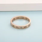 Band Wedding Ring Rings Wholesale Rose Gold Roman Numerals Band Engagement Wedding Stainless Steel Real Diamond Ring