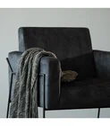 Laynsino Black Velvet Single Sofa Living Room Furniture Leisure Velvet Arm Chair Stylish Chair With A Modern Design