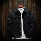 Jacket New Style Men's Denim Jacket Long Sleeves Casual Plus Size Popular Jacket Ripped Coat
