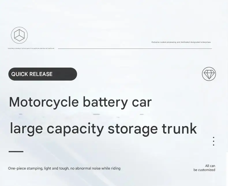 Motorcycle tail box, motorcycle top case trunk tail box can store helmet/bronze/68L