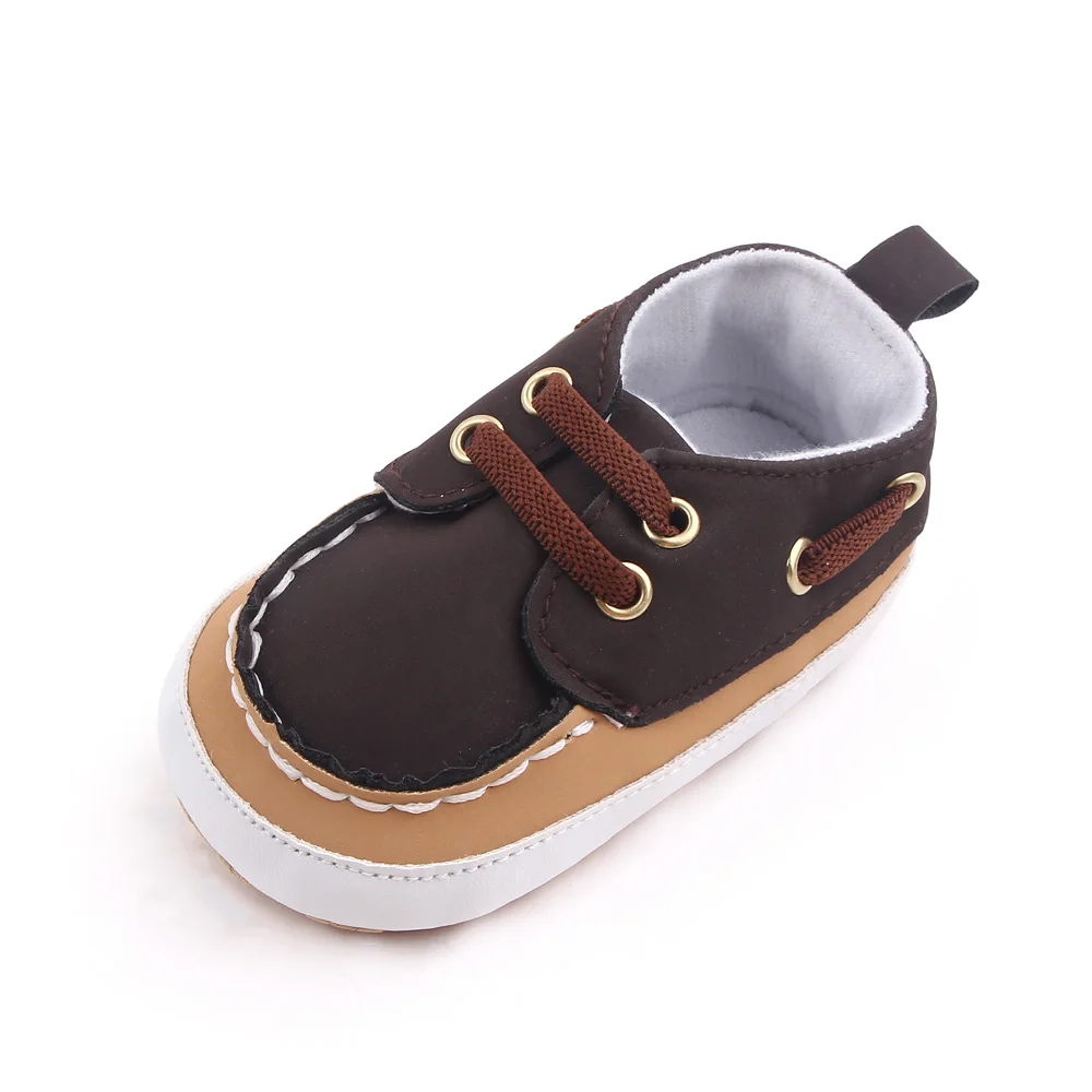 Spring and Autumn 0-12 Months Baby Elastic Soft Soled Color Matching Casual Toddler Shoes factory
