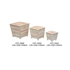 Pot Wood Natural Wooden Whiskey Barrel Planter Wooden Flower Pot Wooden Planter