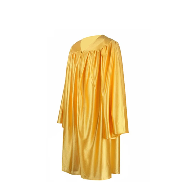 School Uniform Gold Children Shiny Graduation Cap Gown Kid Graduation Gowns and Caps factory