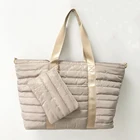 Fashion Large Capacity Purses Handbags Women Quilted Shoulder Bag Warm Puffer Tote Bag