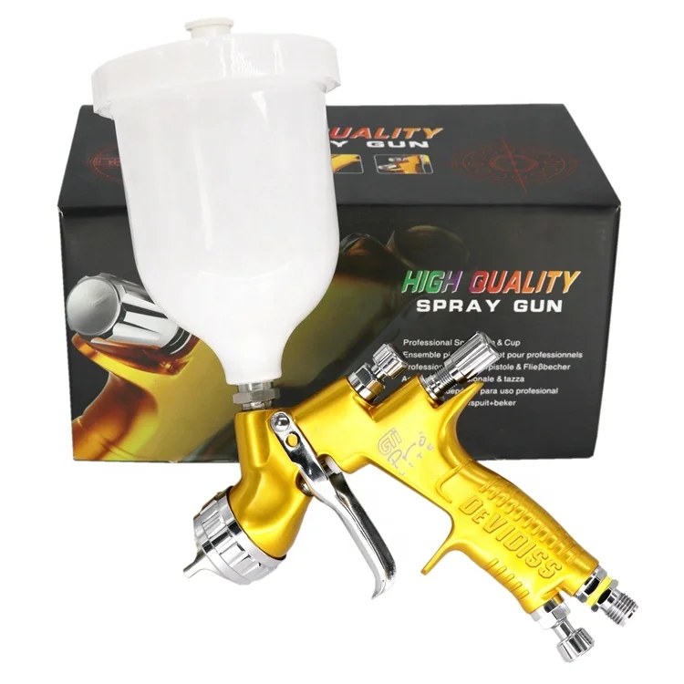 Devilbiss Spray Gun GTI Pro For Paint Cars High Efficiency TE20 Automotive New 