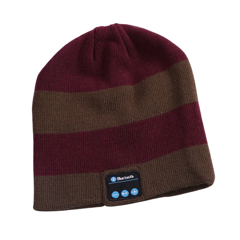 First quality wholesale winter warm knit LED lights beanie hats custom cotton
