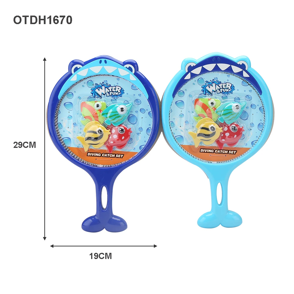 product floating fish catch game toy with fishing nets 4 colorful fish interactive water play set for kids pool beach bathtub fun-5