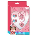 Bead Necklace Yifan NANA Novel Design 4 Pcs Party Jewelry Set Heart Shape Resin Bead Necklace Set For Kids