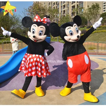 Funtoys Mickey And Minnie Mascot Costume Mouse Fancy Cartoon Cosplay Party Christmas Dress For Adult