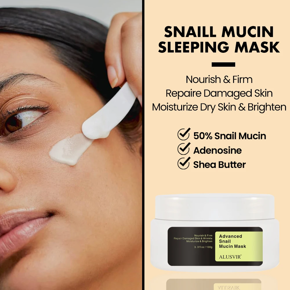 Korean Cosmetics Beauty Skin Care Products Snail Mucin Collagen Face Mask Anti Aging Repair Wrinkles Facial Mask Cream Custom