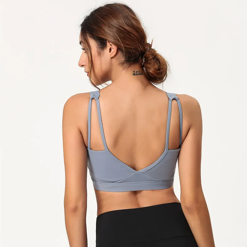 Backless High Impact Shockproof Supportive Yoga Top Fitness Padded Womens Sport Bra