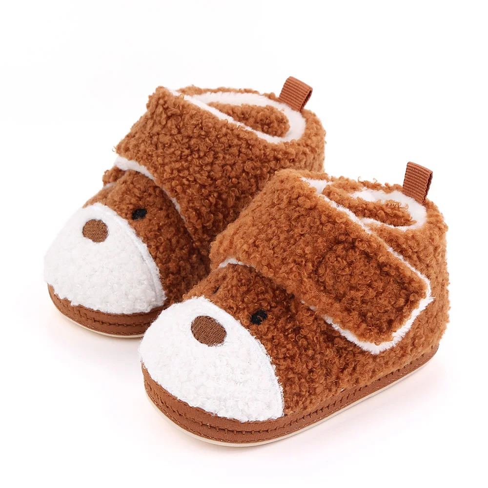 Autumn and Winter Warm Baby Toddler Shoes Non-slip Rubber Soled for Baby Boys and Baby Girls Indoor Cotton Shoes factory