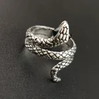 Snake Ring New European And American Retro Silver Plated Lacquer Snake Universal Ring For Men And Women