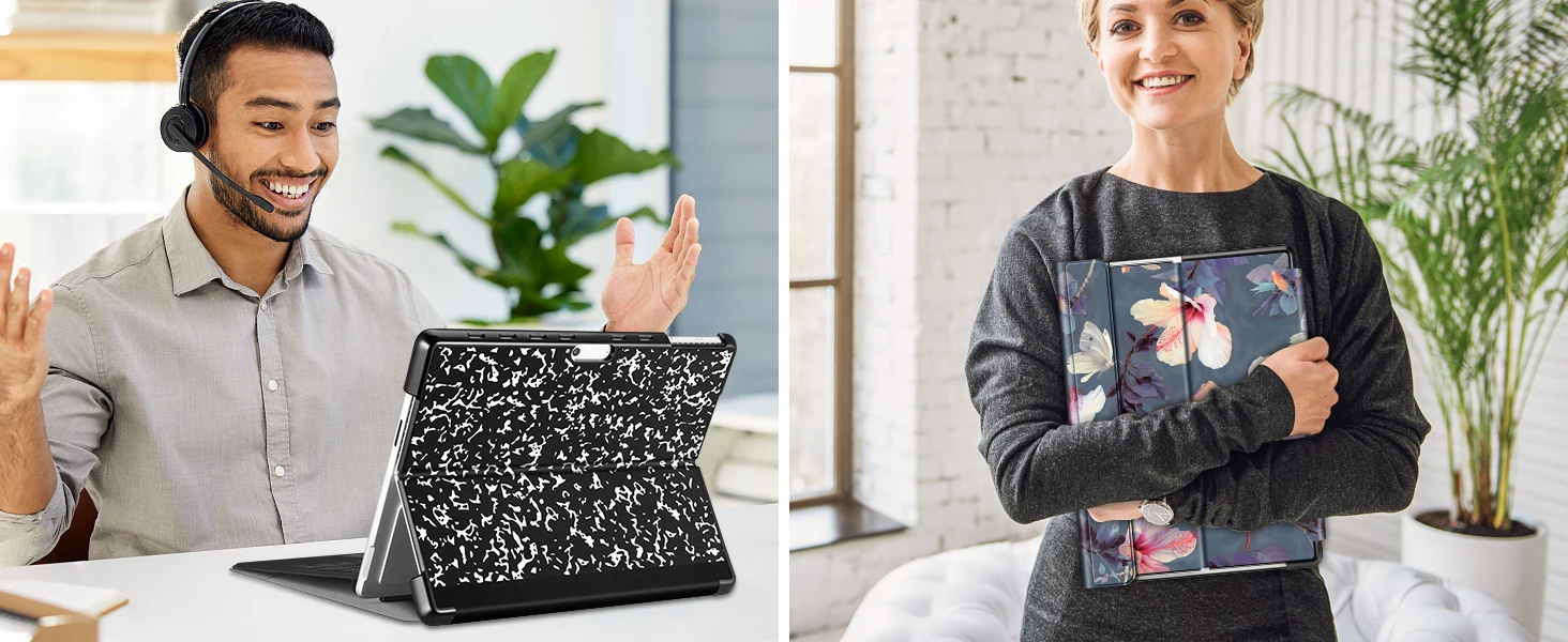 9 multiple angle viewing hard shell portfolio cover compatible type cover-3