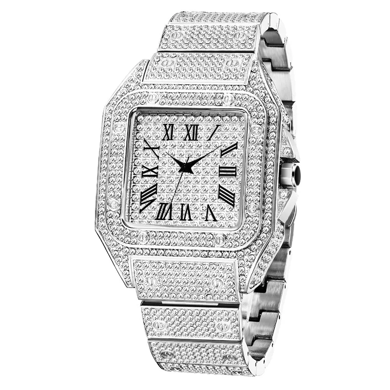 2022 New 90102 Arabic Dial Full Diamond 