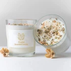 Custom Wedding Gift Candle Scented Candle Custom Logo Dried Flowers Luxury Crystal Soy Wax Wedding Gift Scented Candle