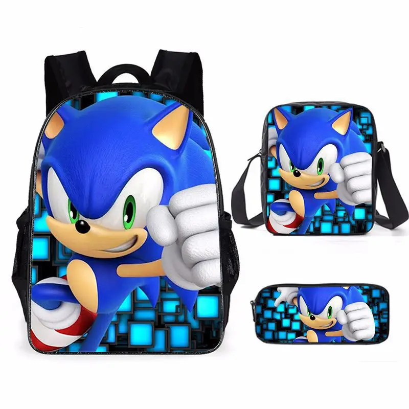 Sonic the Hedgehog School Insulated Lunch Box Bag Food Gift Toy Kids Boys Girls 