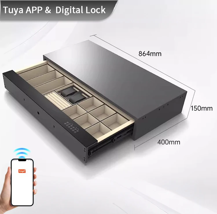 product ceqsafe smart safe box smart password drawer lock digital panel cabinet digital drawer safe box with touch screen password-8