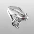 925 Silver New Arrive Vintage Style Frog Shaped Punk Rings In 925 Sterling Silver