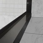 Custom Black Aluminum Frameless Bathroom Double Sliding Bypass Shower Glass Door