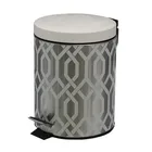 Recycling Can Recycling Waste Bin BX Household Bathroom Durable Round Metal Recycling Step Pedal Waste Can Garbage Bin