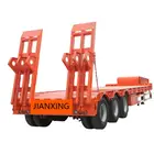 Hot Inquiry Extendable New And Used 40 Ft 60 Ton Semi Low Deck Gooseneck Trailer 2 3 4 Axles Lowbed