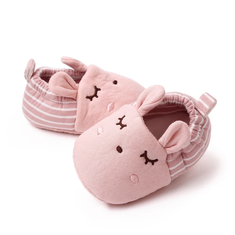 Fluffy Autumn and Winter Cute Cozy Cartoon Animal Cotton Soft-soled Baby Shoes for Girls and Boys factory