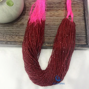 Zhe Ying wholesale 2mm faceted Hydro glass beads fuchsia siam red purple Clear crystal Beads faceted hydro glass beads