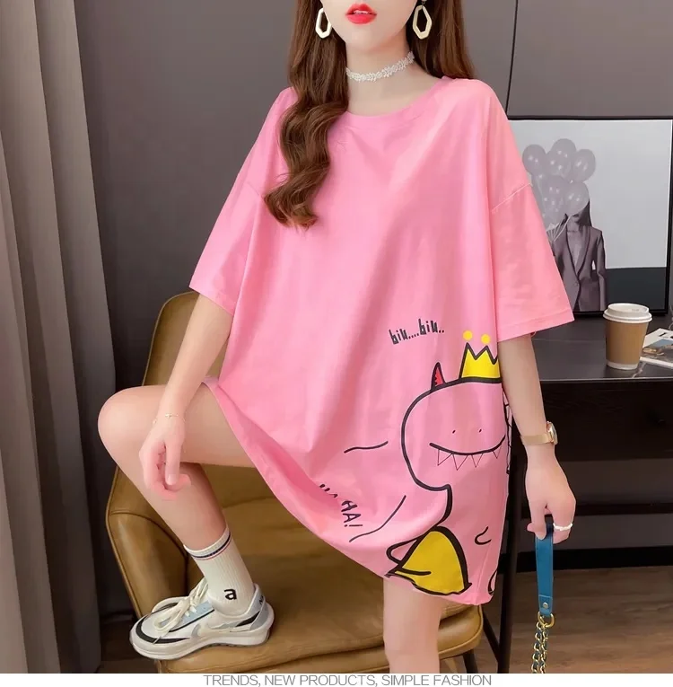 Woman T-Shirt ins Style Cute Cartoon top Loose Short-Sleeved T-Shirt Kawaii Clothes