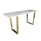 Bar High Style Events Rentals Event Hire Wedding Party Stainless Steel Marble Top Bar Table