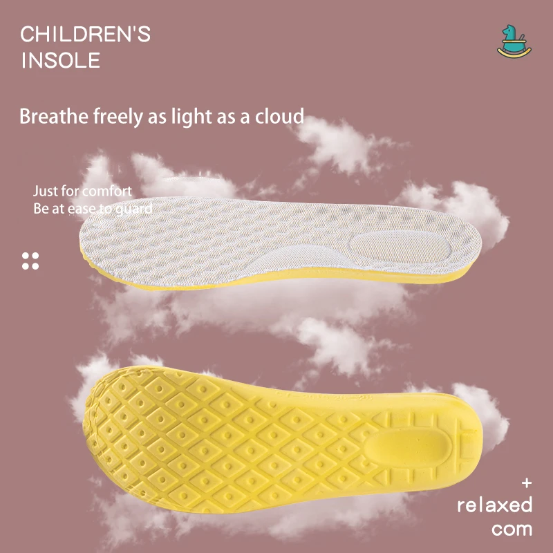High Elasticity Kids Insoles Shock Absorbing Shoe Pads High Elasticity Kids Insoles Shock Absorbing Shoe Pads