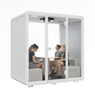 The Soundproof Booth Office Booth Office Booth For 4 Person Movable Office Meeting Pod With Ventilation