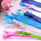 Zipper Colorful Close End 3 # Lace Reverse Coil Zipper Factory Customize Concealed Zip Invisible Nylon Zipper For Dress