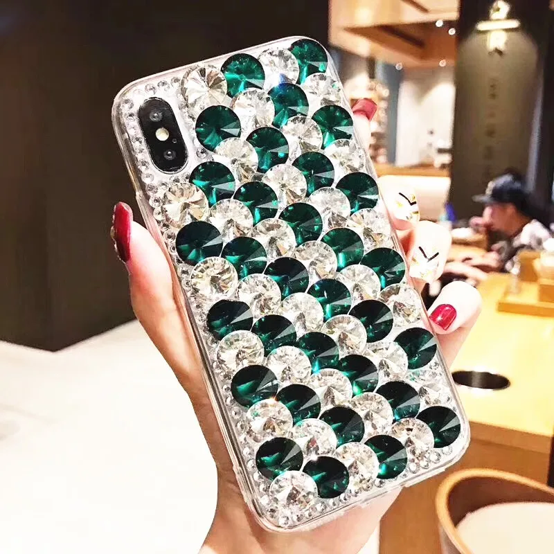 Premium bling Luxury Full Diamond Rhinestone Glitter Phone Case for iPhone 15 14 12 11 8 7 Samsung S24 S23 S22