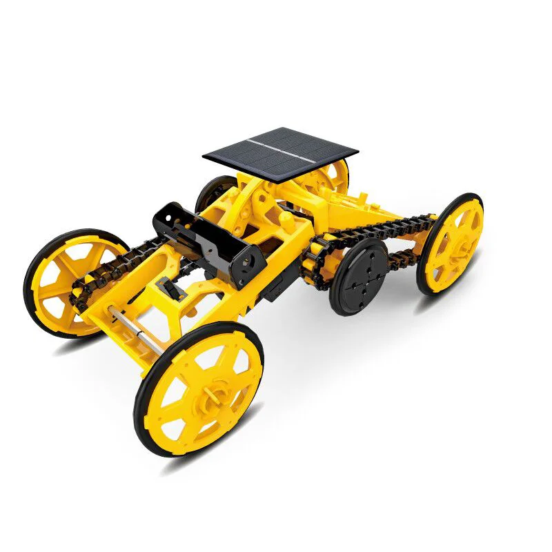 DIY solar energy assembling building blocks project four-wheel drive toys STEM science to teach children puzzle electric model
