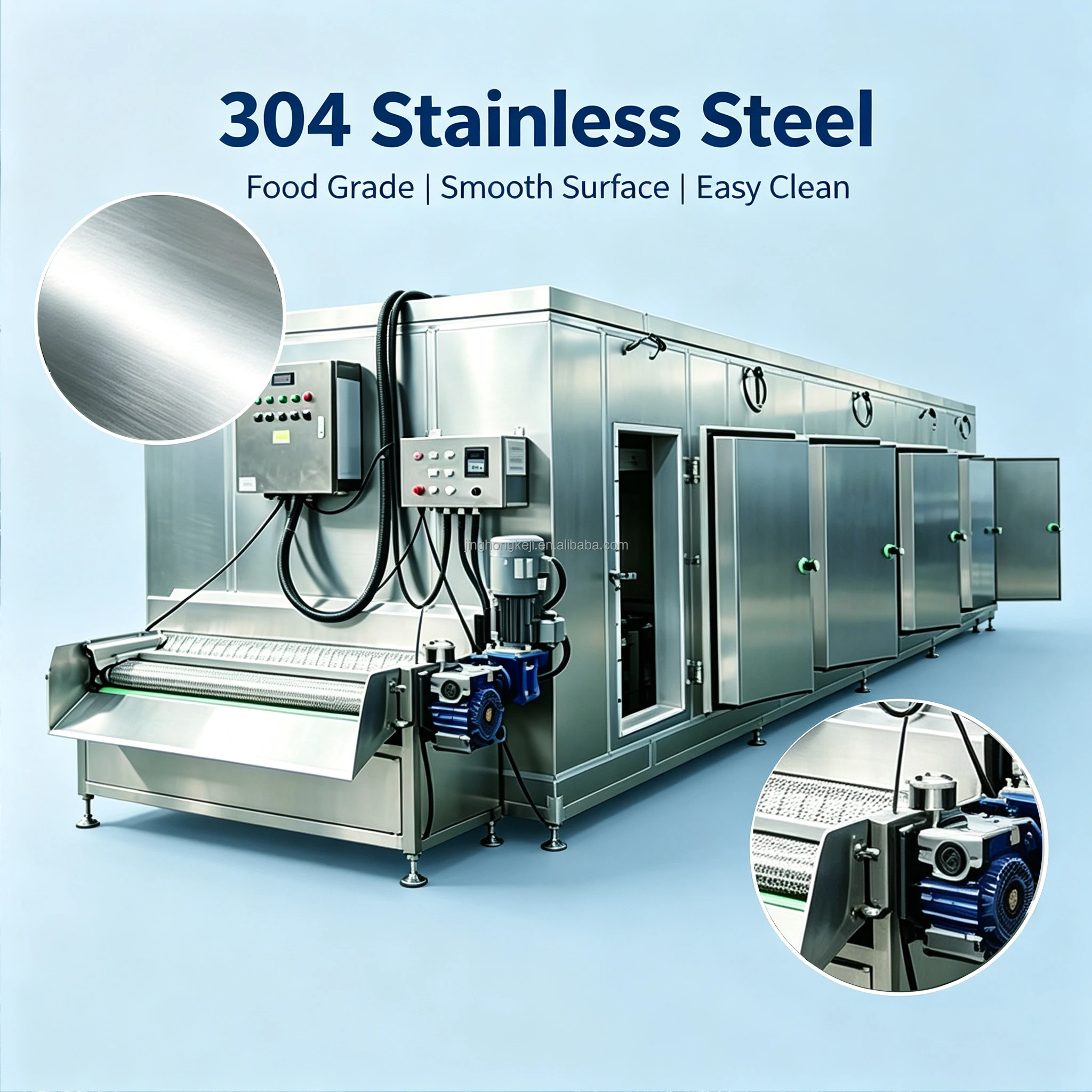 Industrial Iqf Tunnel Quickfreezer, 45-0C, Stainless - detail 8
