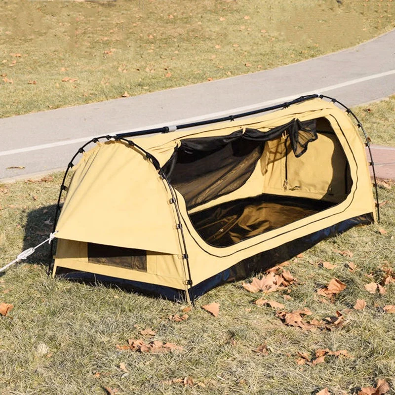 Outdoor Single Canvas Swag Tent 