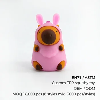 Collectible TPR Capybara Toy in Costume Blind Box Surprise | OEM ODM MOQ 18,000