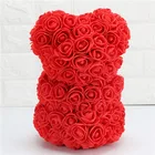 For Wedding Diy Foam Handmade Crystal Diamond Rose Bear Red Flower For Wedding Valentine's Decor Supplies