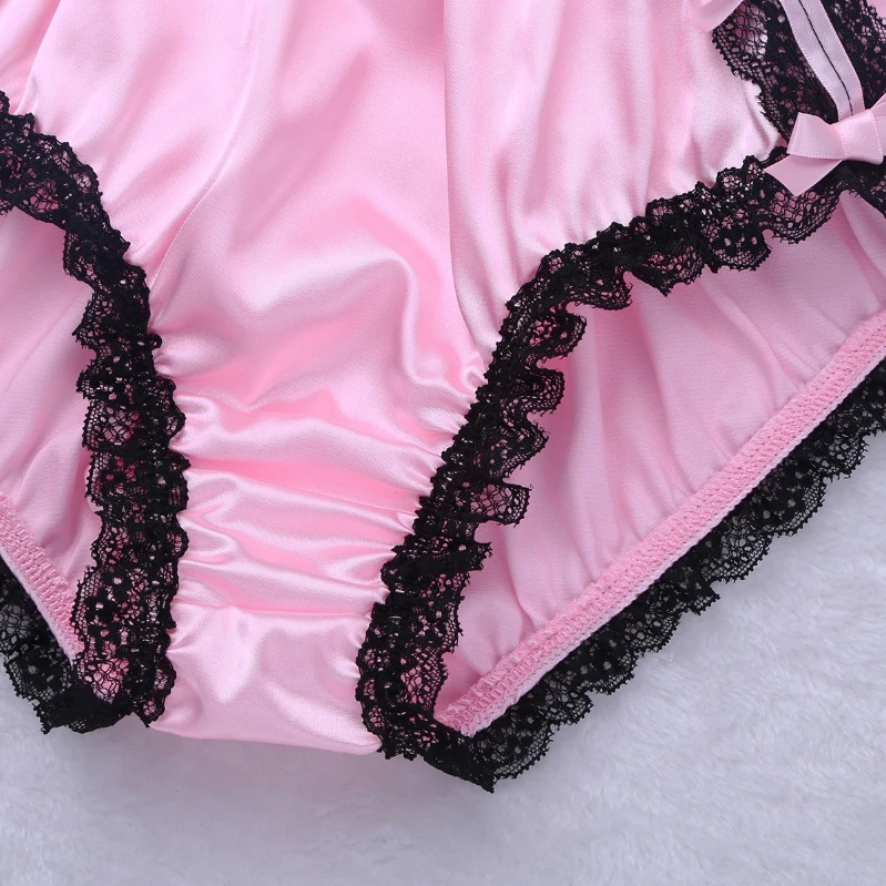 Good Effeminate Lingerie ~ High Shine Silky Soft Luxury Satin ~ Sissy Maid 3 Piece Elasticated Set ~ Custom fit/made to measure