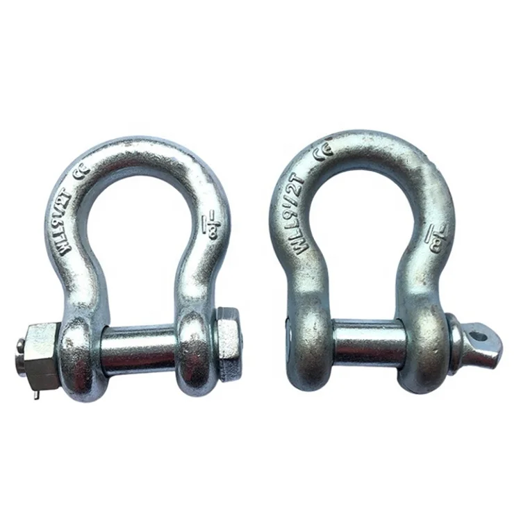 9.5 TON GALVANISED US ALLOY STEEL BOW SHACKLE with SAFETY PIN lifting towing oil 