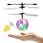 Rc Helicopter Toys Infrared Induction Sensing Aircraft Crystal RC Flying Disco Ball Helicopter Toys For Kids