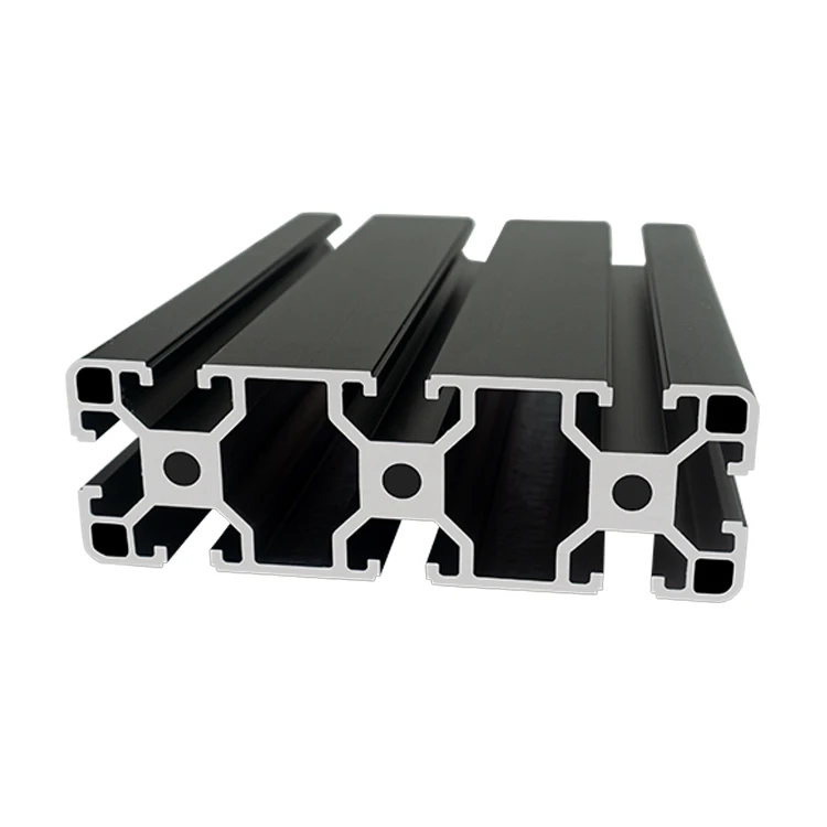 40120 Black Extruded Aluminum Profile Equipment Frame Carving Machine Provides Cutting and Drilling Services for Profiles supplier
