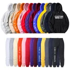 Hoodies Pullover Hoodie Custom Women Pullover Hoodies Set Jogging Sweatshirts Men Hoodies Set