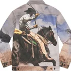 Jackets Jacket DiZNEW Wholesale Over Digital Print Custom Your Own Logo Denim Jean Jackets For Men
