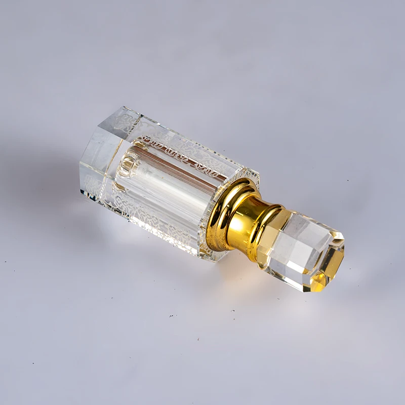 product wholesale hot octagonal pillar 3ml glass empty bottle elegant fashion customizable crystal perfume bottle-7