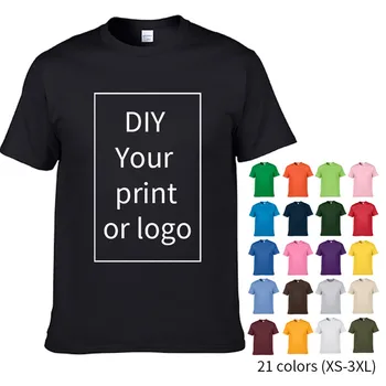 T Shirts Custom Printed T shirts custom Logo Screen Printed for Design your own Logo on Plain 100% cotton White T shirt