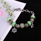 Steel Fashion New Crystal Bracelet Stainless Steel European And American Style Personalized Glass Bead Bracelet